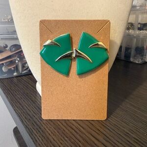 Vintage Green Stud Earrings